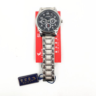 Original Rael Men's Quartz Watch Middle-aged and Elderly Fashion Watch Stainless Steel Case Decoration 6 Pin with Calendar