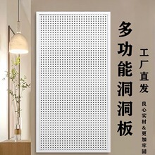 金属洞洞板超市摆放商铺货架圆孔五金工具挂板墙上收纳孔板置物架