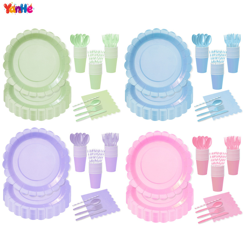 Lace Party Paper Plates Birthday Decorations Disposable Shaped Paper Plates Paper Cups Paper Towel Set Cutlery and Utensils Venue Decoration Lace Party Paper Plates Birthday Decorations Disposable Shaped Paper Plates Paper Cups Paper Towel Set Cutlery and Utensils Venue Decoration