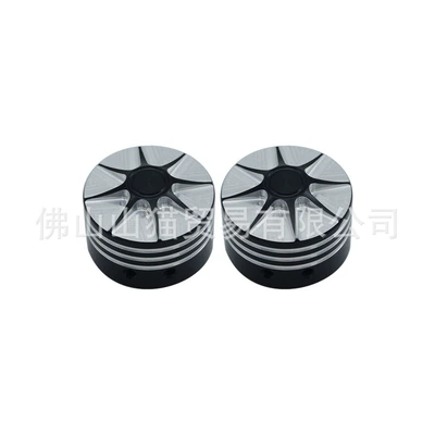 Motorcycle modification parts Harley modification front axle cover CNC aluminum pointed head decorative cover front axle cover (Motorcycle wheel hub)
