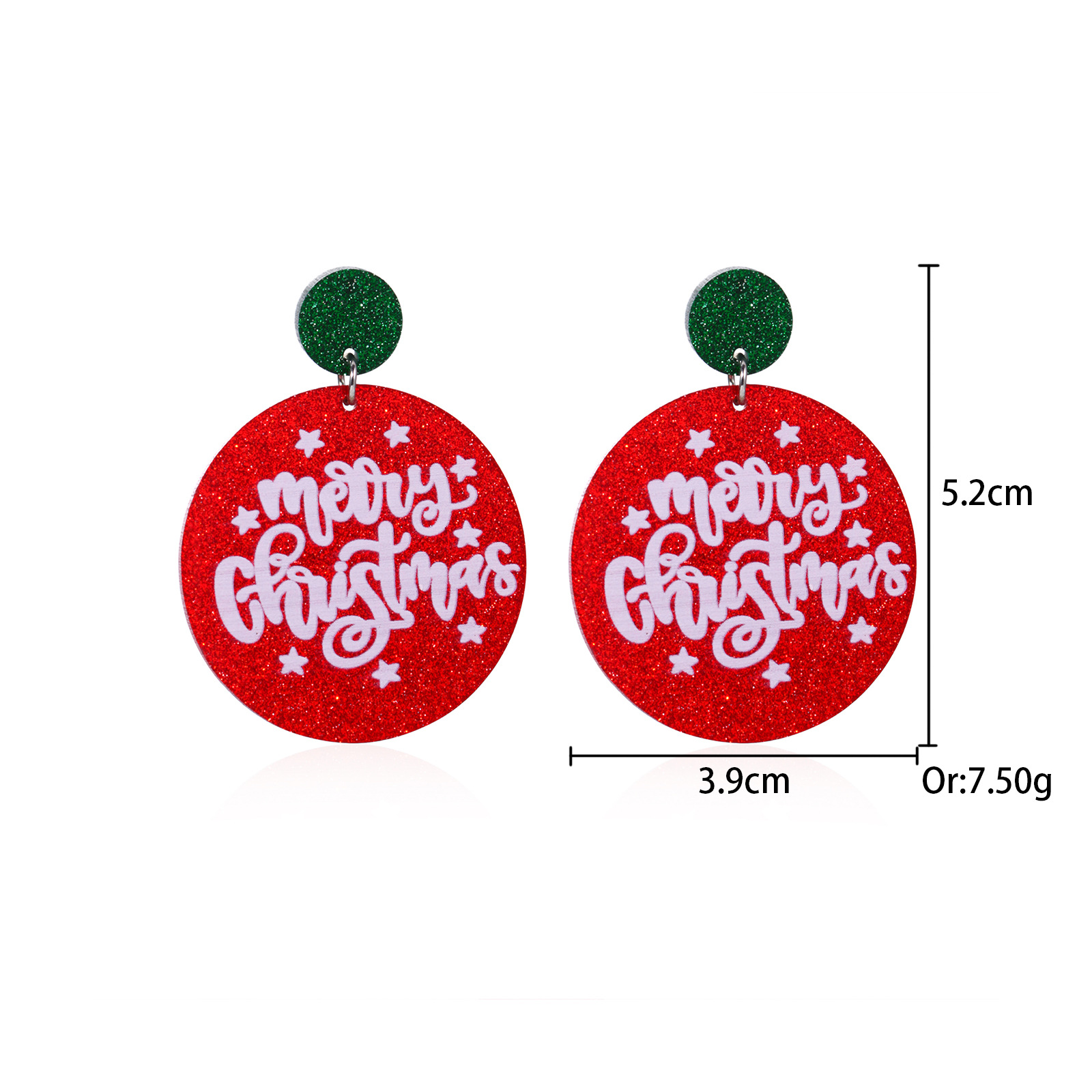 19. red round earrings