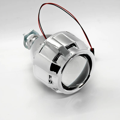 Cross-border 2.5-inch Visteon dual-light lens HID strong light automotive universal non-destructive modification of near-far light integrated car lights (Ön faralar) - silver-cover-25inch-violet-transparent-mirror