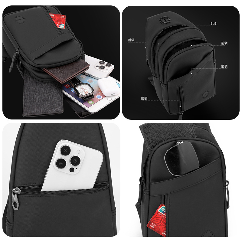 WEPOWER nuevo bolso de pecho, bolso de pecho de hombre, bolso de hombro, mochila casual, bolso de hombre