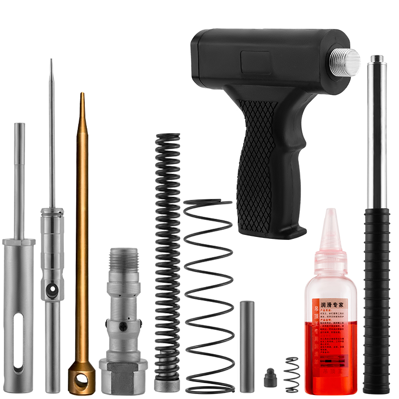 Accesorios de artefactos de techo, aguja de disparo, mango de pistola, varilla de conexión alargada de resorte, pistola de clavos, caja de herramientas de camuflaje, uso general