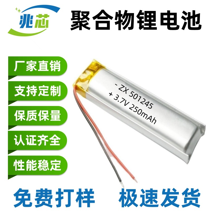 공장 도매 501245-250mAh 자궁 경부 마사지 눈 마사지 면도기 작은 스피커 충전식 배터리