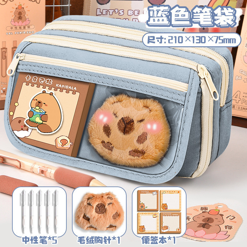 Estuche de lápices grande para niñas, escuela primaria, multifunción