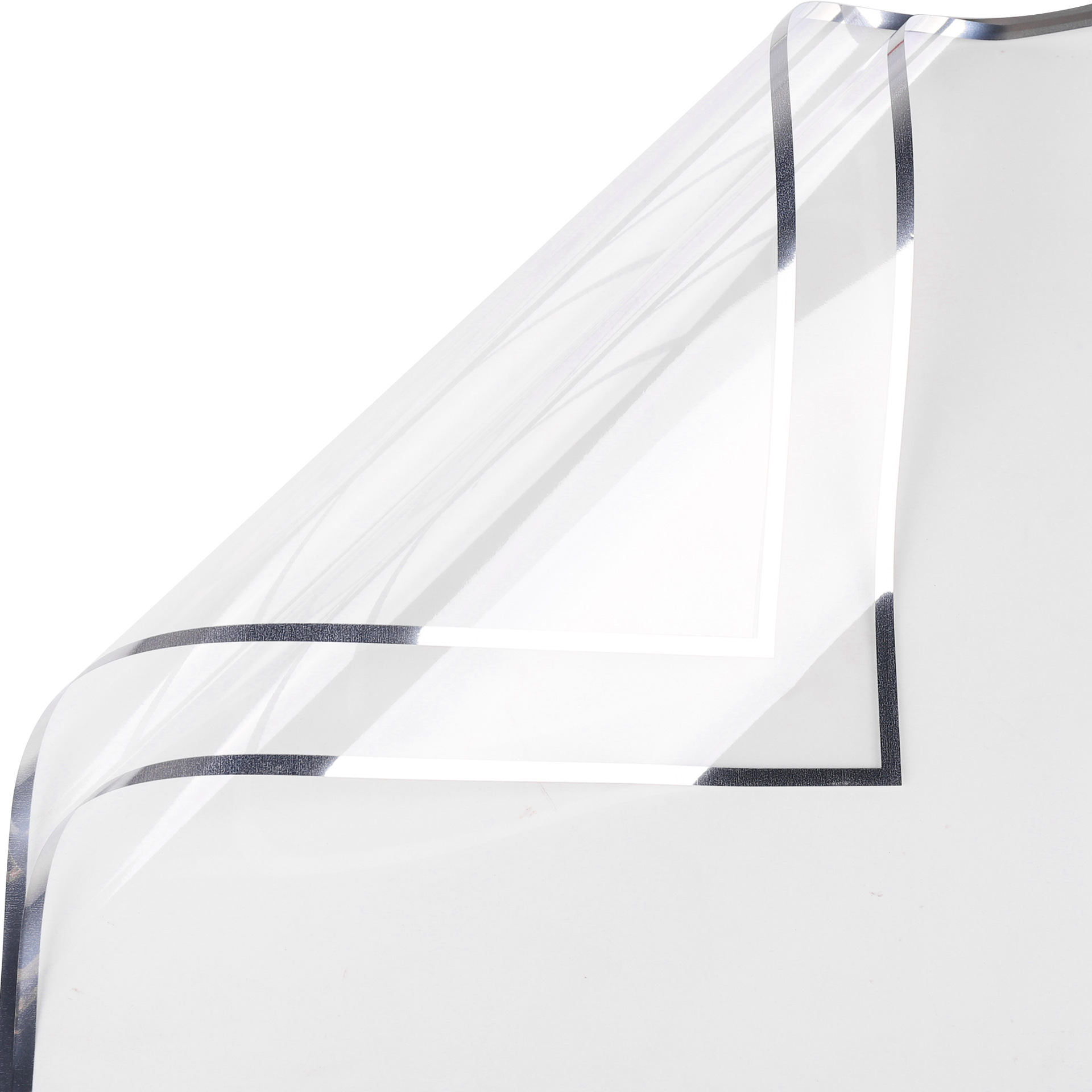 Li Zhi Ran día de San Valentín borde plateado semitransparente papel de niebla impermeable Qixi plata iones gelatina película papel de embalaje de flores