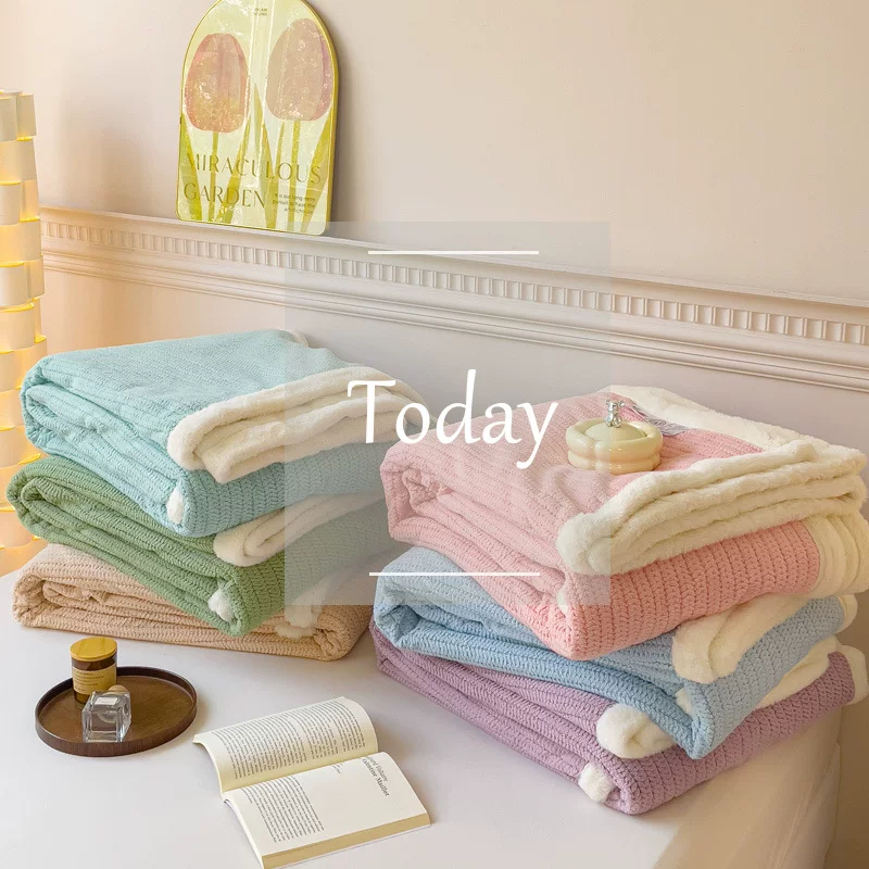 Winter duvet for sleep, coral sofa, increased thickness