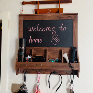 I Creative Retro Wall-Mounted Flower Stand Small Blackboard Household Electric Meter Box Decorative Shield Message Board Hanging Wall