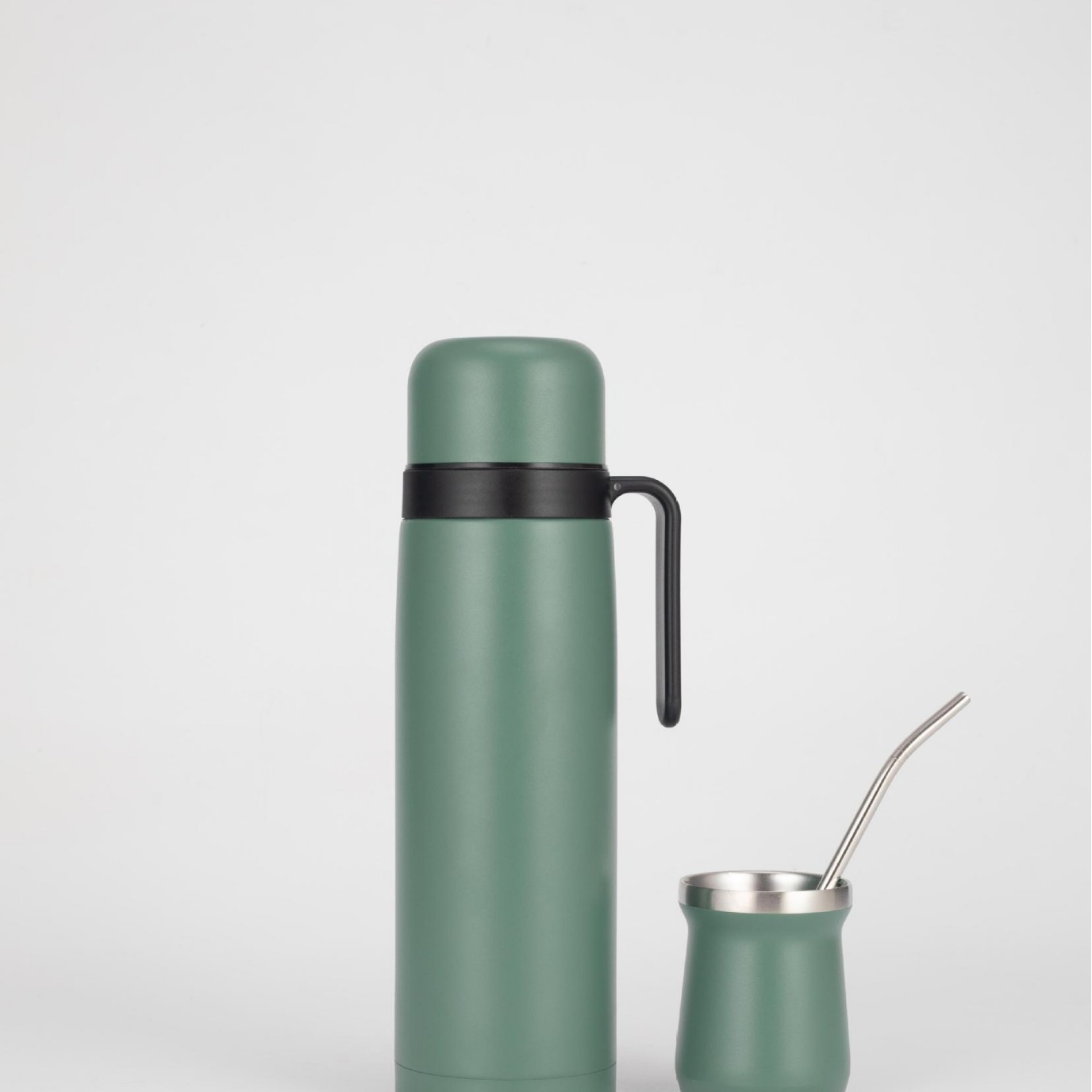 2025 acero inoxidable transfronterizo mate taza de agua portátil a prueba de quemaduras de doble capa