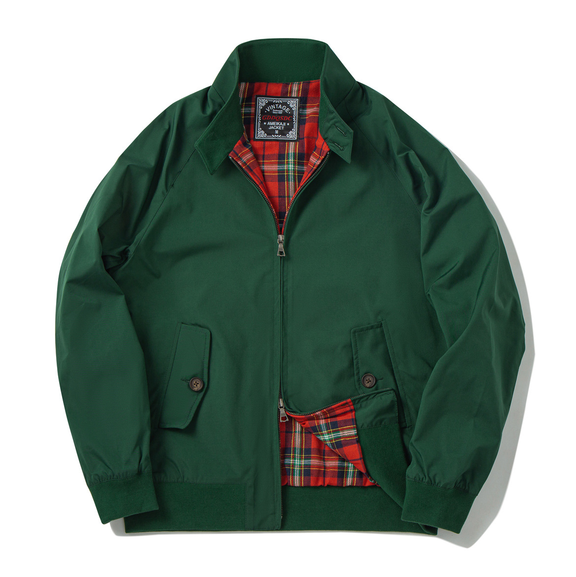 Gddqsdc Harrington chaqueta hombres otoño americano Retro Ropa de trabajo delgada ameikaji G9 chaqueta de motocicleta a prueba de viento