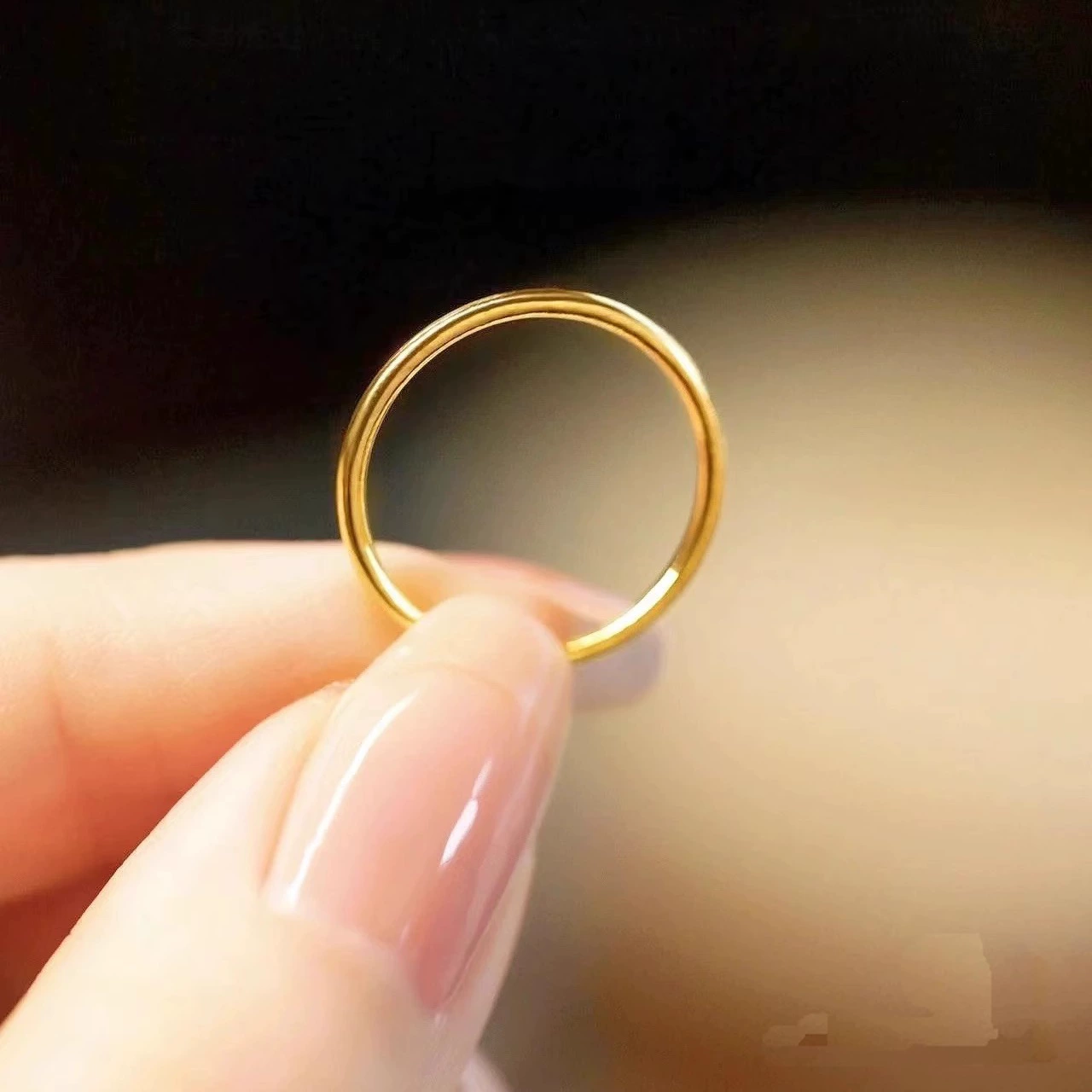 18-каратное золотое кольцо Au750, неформованное цельное кольцо, простое кольцо, пара колец, золото в форме ракушки, оптовая продажа