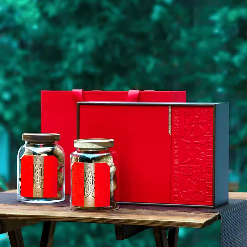 Caja de embalaje de cáscara de naranja, caja de regalo de latas de cáscara de naranja Xinhui, caja de regalo de latas de vidrio de cáscara de naranja, caja de regalo vacía