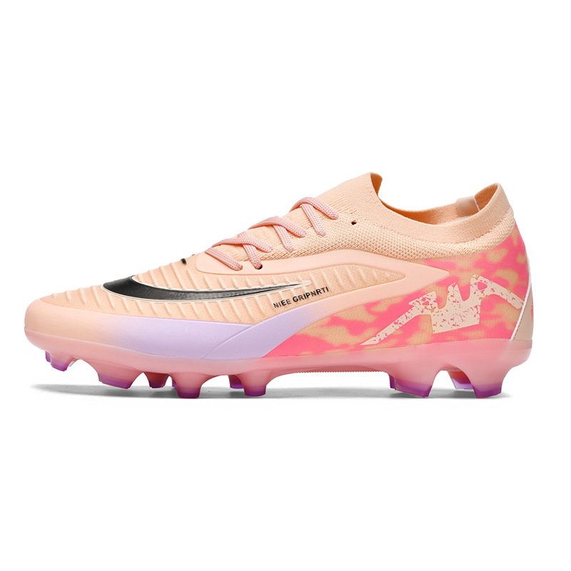 2025 nuevos zapatos de fútbol transfronterizos de moda para hombres y mujeres estudiantes jóvenes TF agujero césped