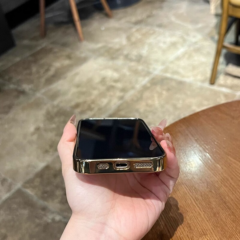 iPhone16ProMax携帯電話ケースに適していますApple 15電気メッキ大型ウィンドウ細いサークル磁気オールインクルーシブ落下防止ハードケース|undefined
