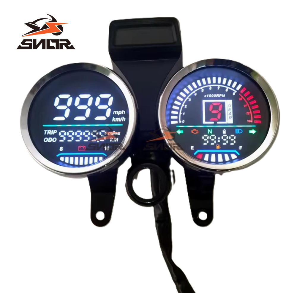 Motorcycle Instrument Digital Waterproof Meter Suitable for Suzuki GN125 Motorcycle Fuel Gauge Voltmeter
