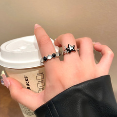 Star Cat Eye Open Ring for Women, Couple's Ring for Index Finger, Fashion, Niche, Personality, Cool Style, High-End Sensibility, Trendy Finger Ring