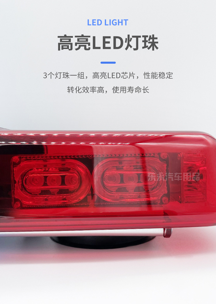 Rescue Vehicle Flashing Light Engineering Vehicle 36LED Ceiling Light Red Blue Yellow Strobe Car Warning Light 12-24v Universal