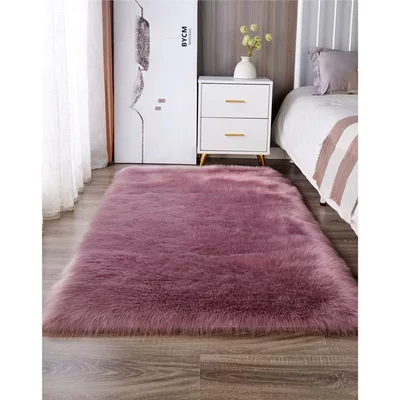 Long Plush Carpet in Orange: Car Carpet - grape-purple-customized