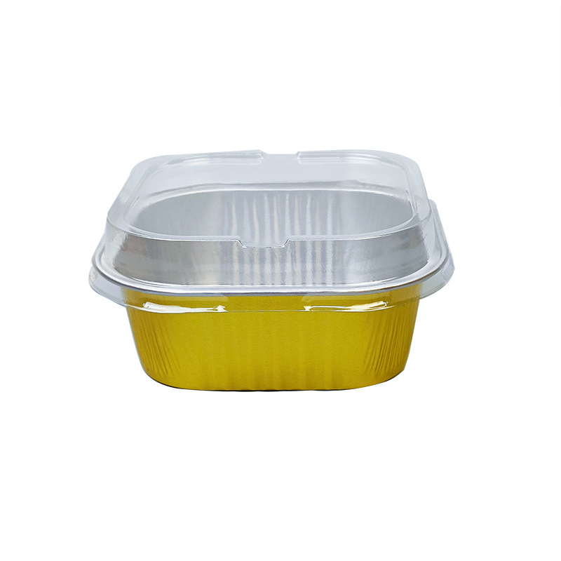150mL 300mL Internet celebridad iceberg lava queso chocolate cuadrado desechable caja de papel de aluminio caja de la torta