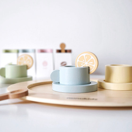 Cross-border Nordic Style Ins Children's Simulation Tea Set Play House Baby Kitchen Girls suit Afternoon Tea Toys