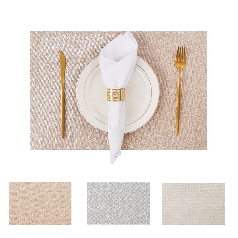 Inswind material de cuero PVC almohadilla de mesa aislamiento térmico antifalco almohadilla de cuenco atmósfera almohadilla de comedor occidental decoración de cubiertos de luz estrella