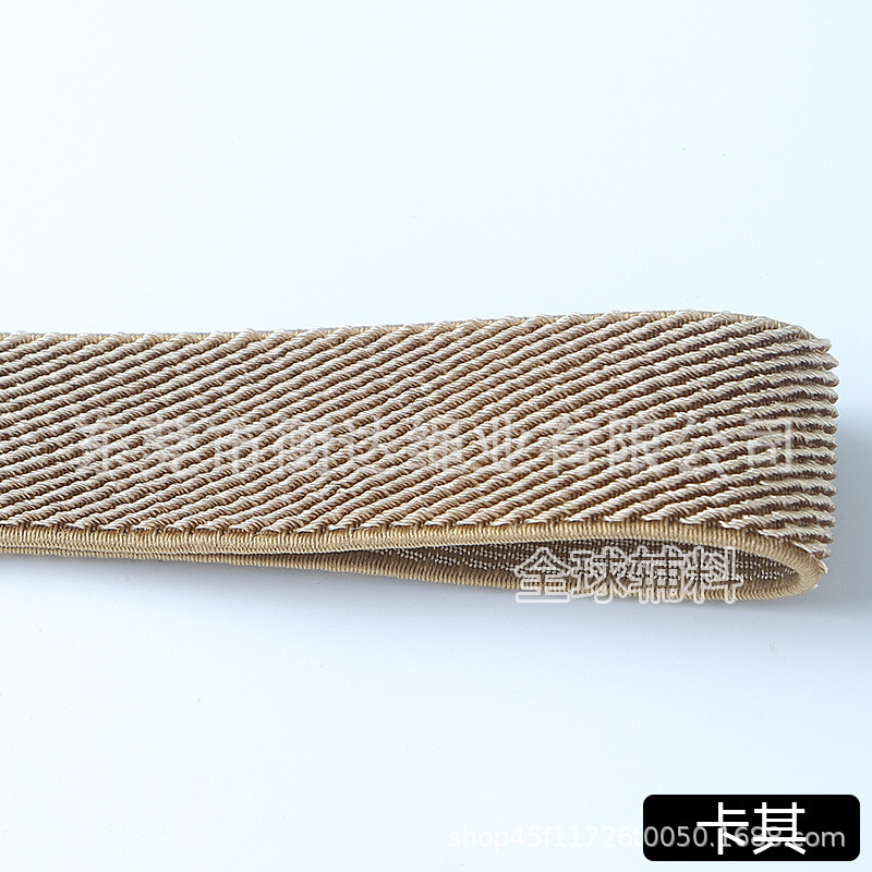 2,5 cm de espesor de color unilateral twill elástico de fibra lisa de alta calidad reloj correa de bolsas zapatos prendas elásticas