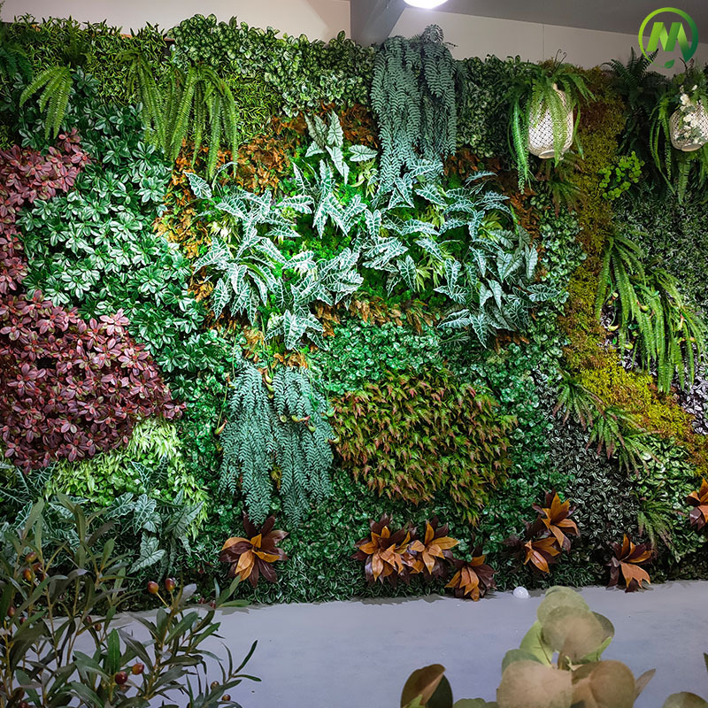 Pared de planta simulada, planta verde, decoración de pared, césped, pared de fondo, interior verde artificial, puerta de hierba falsa, red neta