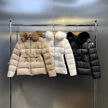 2025M家高版本经典女士短款收腰显瘦毛领白鸭绒羽绒服夹克外套厚