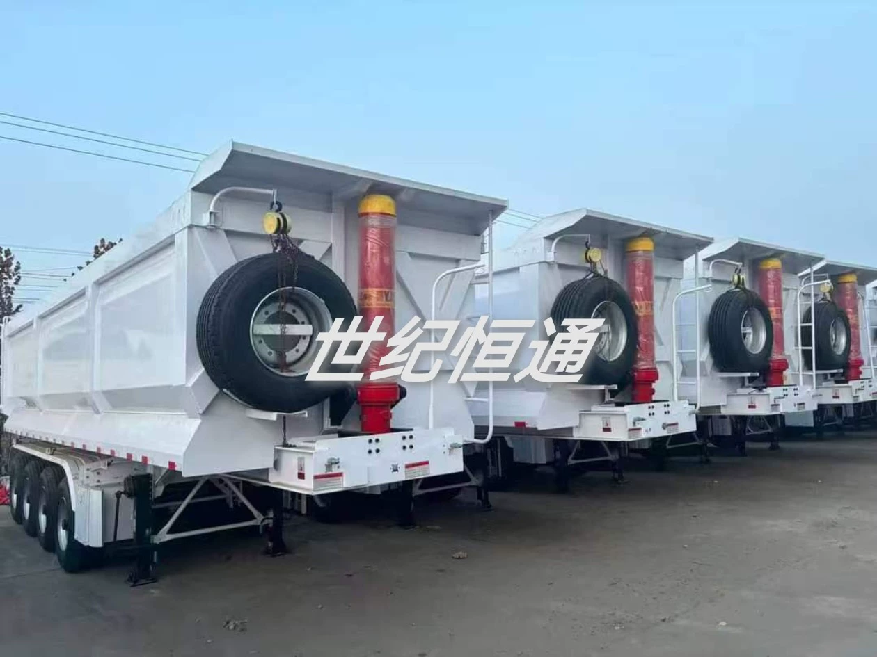 U-образный бункерный полуприцеп с задней разгрузкой, 3-осный полуприцеп для перевозки сыпучих грузов, зерна и летучей золы для зарубежных производителей