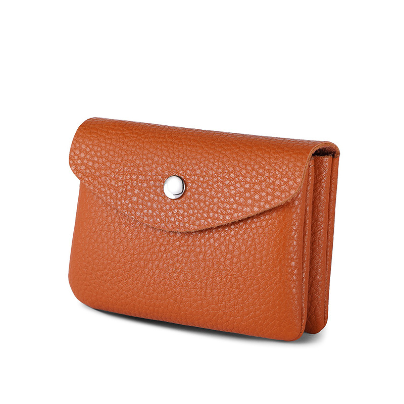 Monedero de cuero suave simple para mujeres, bolso de tarjetas multifuncional para mujeres, gran capacidad para colocar joyerías pequeñas, monedas, bolso de cuero suave