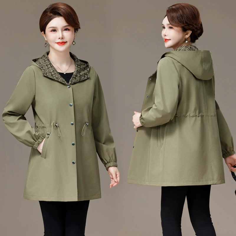 Осеннее пальто-т trench для подростков Elite Jacket хаки или зелёное, премиальная ткань, размеры XL до 5XL