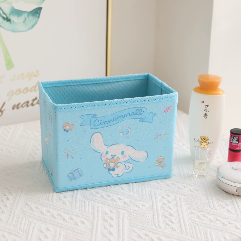 Cartoon cute polyurethane foldable storage box, stationery, accessory