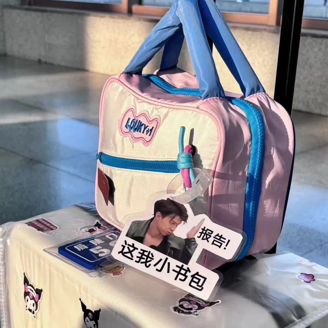 Cartoon soft capacious cosmetic bag, handheld folding storage bag, high-quality style, wholesale