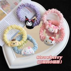 Cute Sanrio hair accessories, cinnamon dog large intestine hair band, sweet cartoon headband, Kuromiza hair rubber band headband