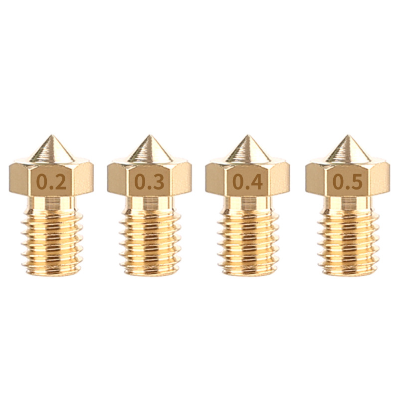 E3D Brass Nozzle V6 Extruder for 3D Printers Fully Metal Compatible with Creality Ender3S V2 and FlashForge i3