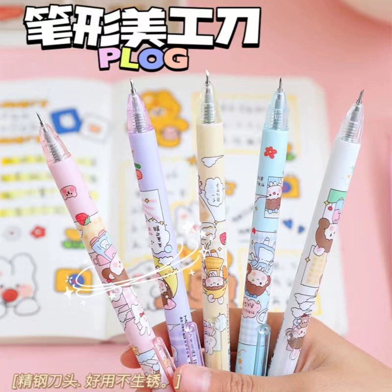 Высокоценный художественный нож пресс перо нож милый мультфильм студент ручной счет нож разделочный нож пресс бумажный нож оптом