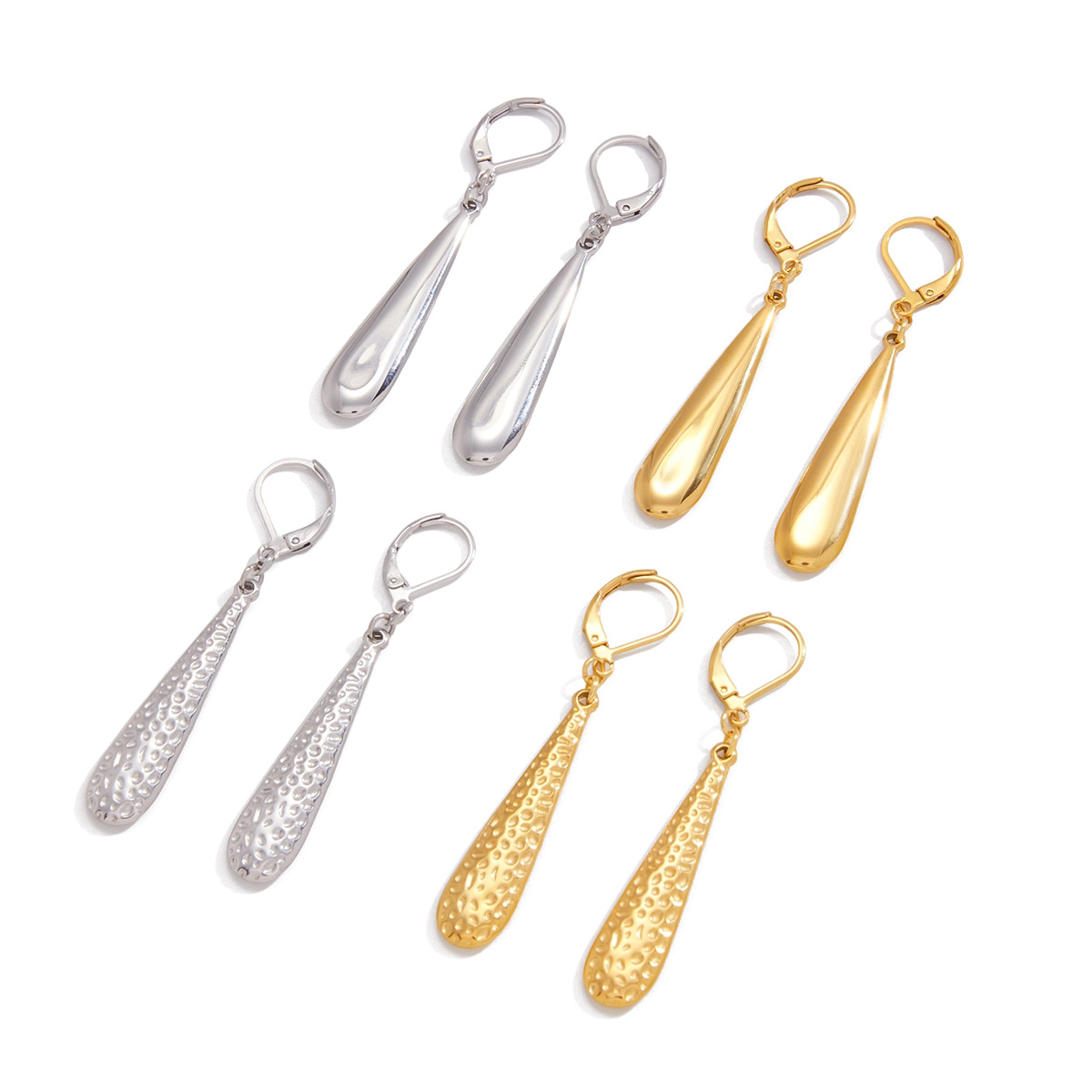 Wanxing colgante de gota de agua clásica de acero inoxidable exagerado pendientes transfronterizos simple estilo de diseño de moda joyas