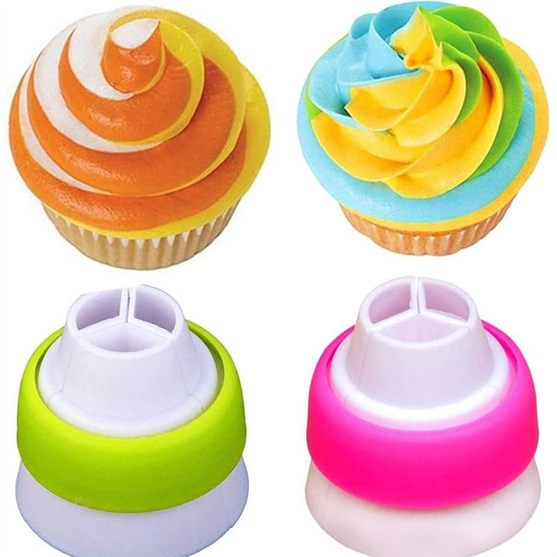 Baking tool single-color three-color converter Russian spherical icing tip converter large flower tip adapter