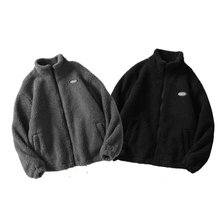 羊羔绒外套男士冬季加绒加厚保暖棉袄潮流学生宽松立领情侣棉衣服