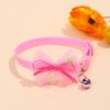 Choker with bow, small bell, accessory, pet, cat, wholesale