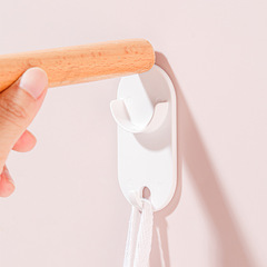 伸縮杆托粘貼式免打孔窗簾杆固定座器橫杆門帘杆掛夾帶鈎杆托批發