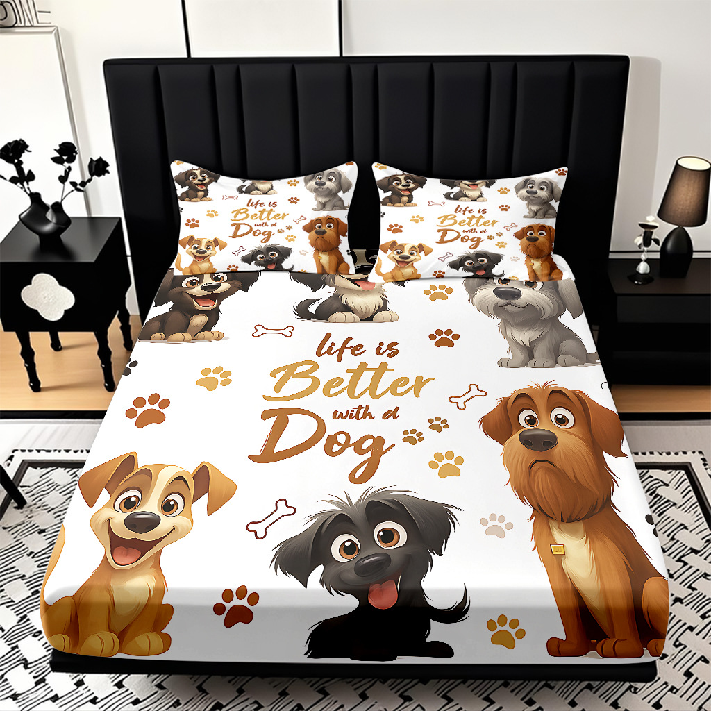 TEMU / JIT Transfronterizo para dibujos animados lindos cachorros cama de piel de cama de cama de cama de cama para diseñar