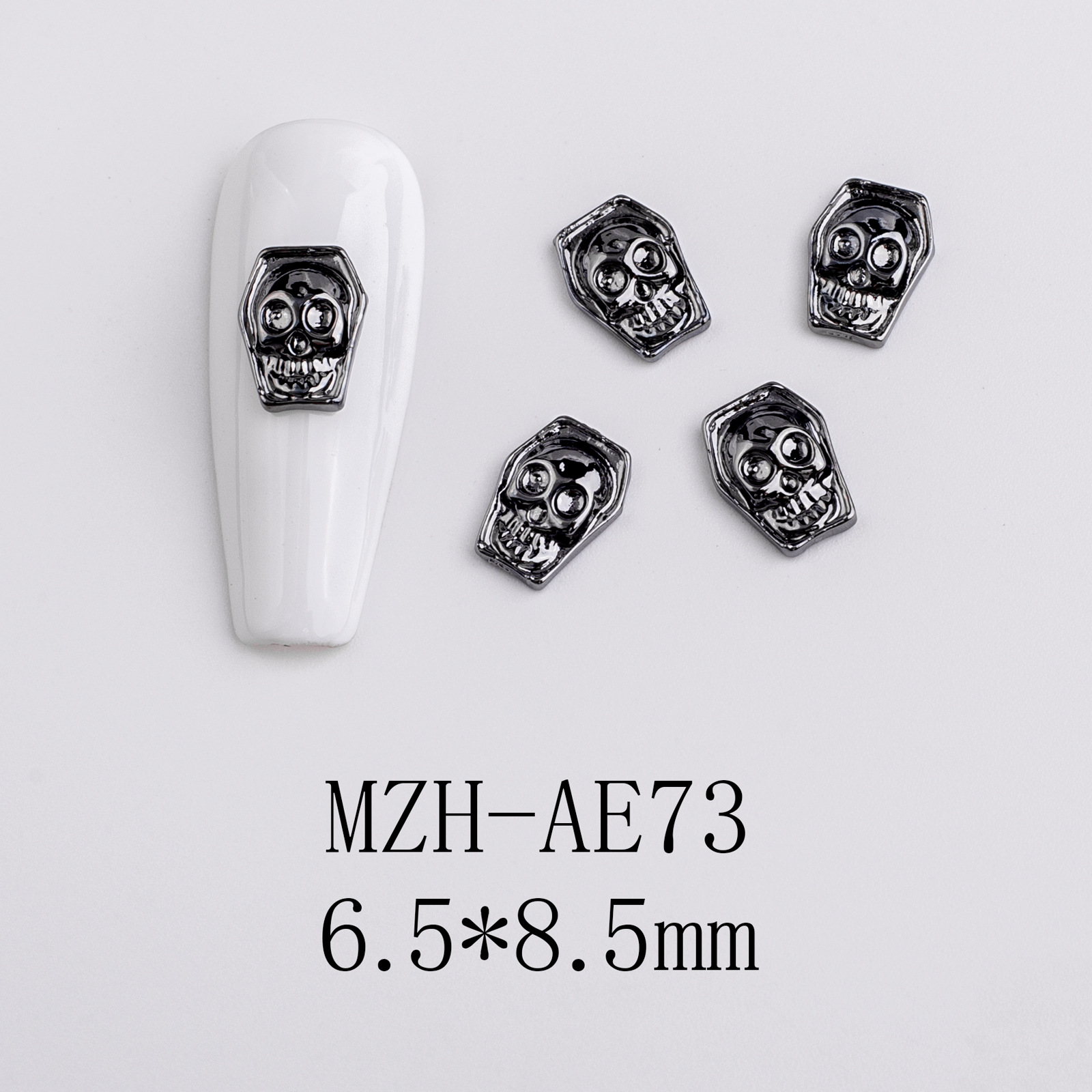 5g Weight Nail Decoration Accessories Nail Supplies 10 PCS/Package Quantity Alloy Material Halloween Festival Cross, Spider, Skull Pattern Retro, Classic Style Style Halloween Retro Classic Style Cross Spider Skull Alloy Nail Decoration Accessories 10 PCS/Package 6