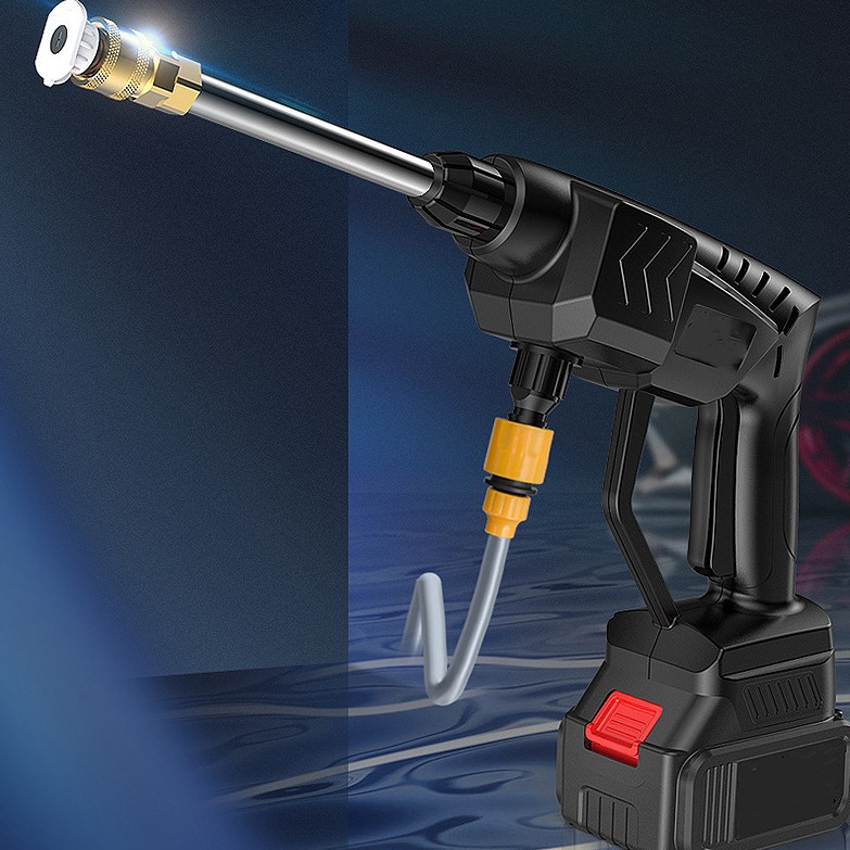 大功率锂电洗车水枪家用无线洗车机便携式高压水枪充电式洗车工具