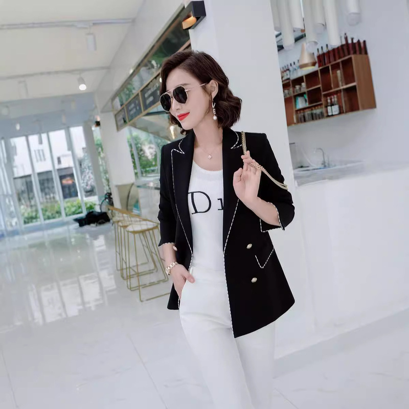 2024 Autumn Women's Casual Suit Solid Color Professional September Sale Price Commuting Fashion Versatile