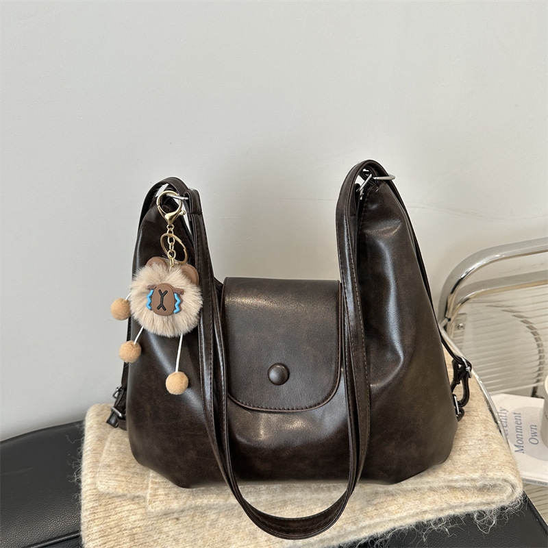 가을 겨울 신상 대용량 숄더백 2025 캐주얼 신상 레트로 패션 학생용 수업용 더블 숄더 토트백