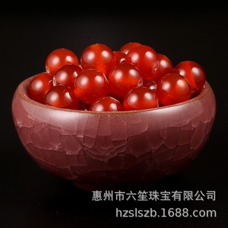 天然紅瑪瑙散珠白赤黒緑黄円珠半製品ビーズdiyアクセサリーメーカー卸売り|undefined