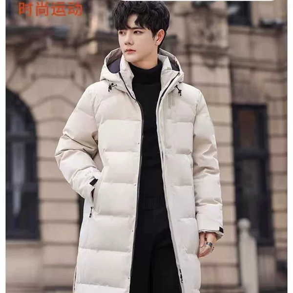 Cross-Border New down Jacket Couple's Same Style Mid-Length Slim Large Size Korean Style Simple Youth Winter Jacket