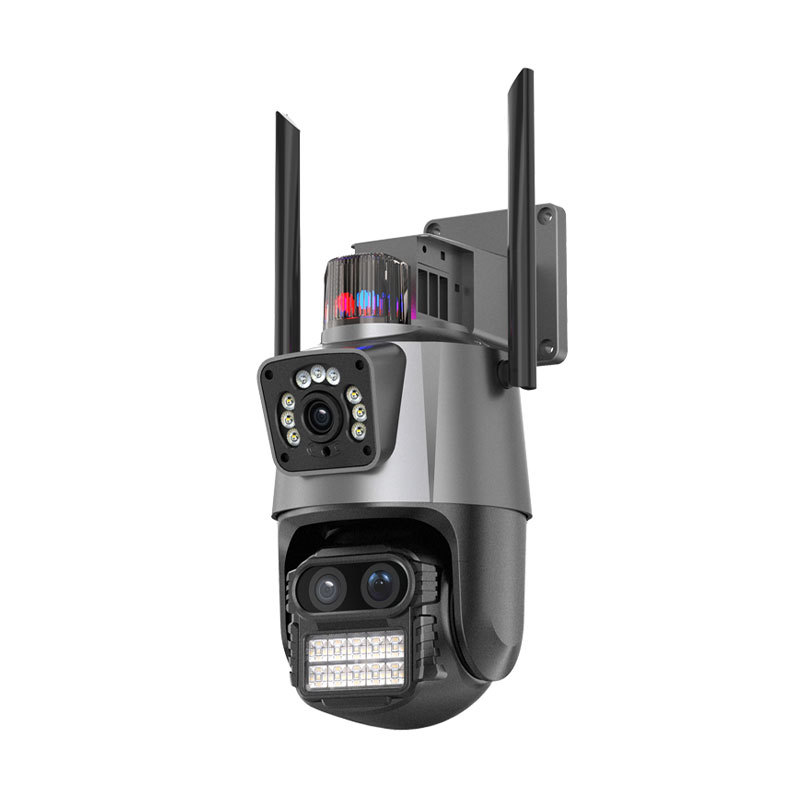 Icsee Xiongmai bola pistola binocular vinculación de doble lente wifi360 grados giratoria Cámara vigilancia remota inalámbrica